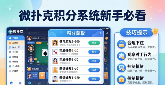 积分系统小程序_wepoker积分系统_积分系统怎么弄的